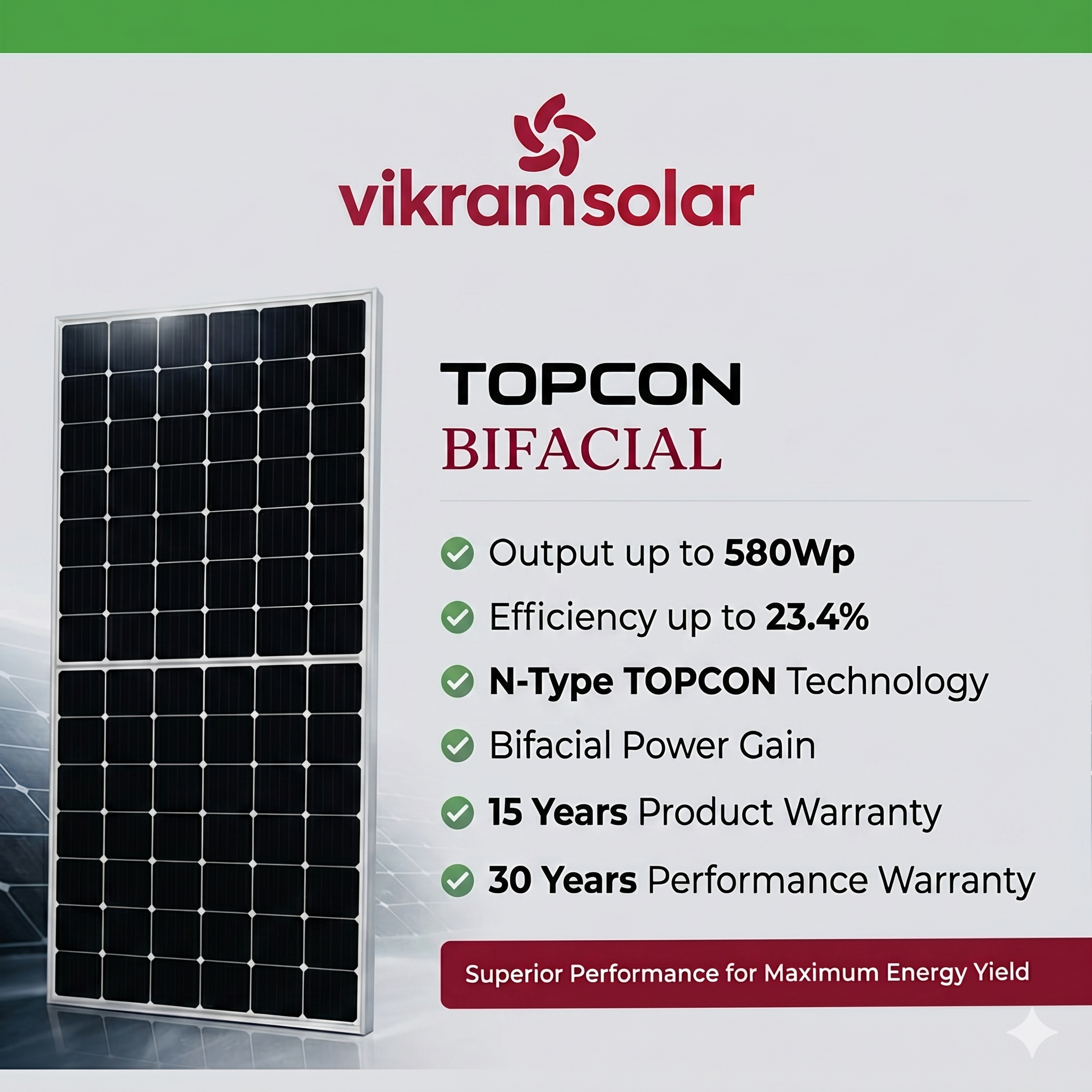 Vikram Solar TOPCon Bifacial